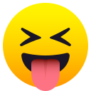 Squinting face with tongue :stuck_out_tongue_closed_eyes: 😝