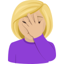 Woman facepalming: medium-light skin tone :woman_facepalming_tone2: 🤦🏼♀️